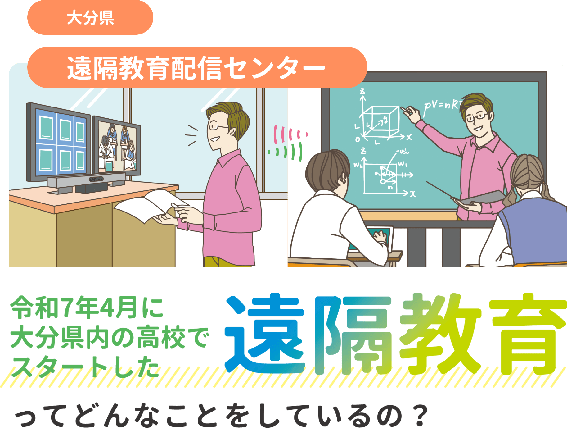 令和7年4月に大分県内の高校でスタートした遠隔教育ってどんなことをしているの？